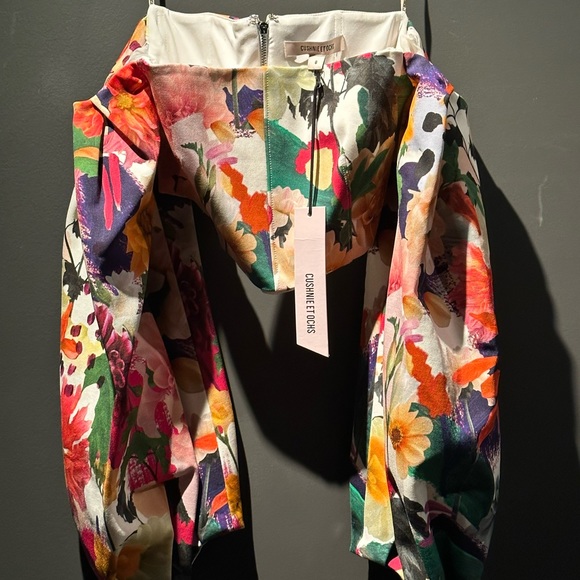 NWT Cushnie Carlita floral top, size 0 - Picture 2 of 3